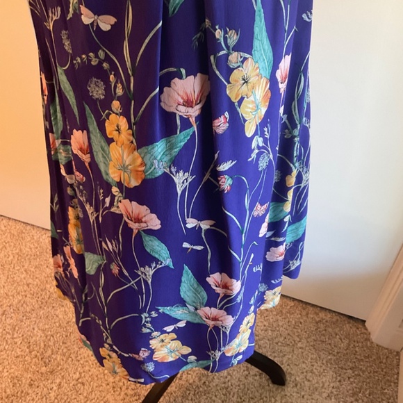 ANTHROPOLOGIE HD in Paris Hidden Isle Silk Floral Print Dress 10 - Picture 7 of 14